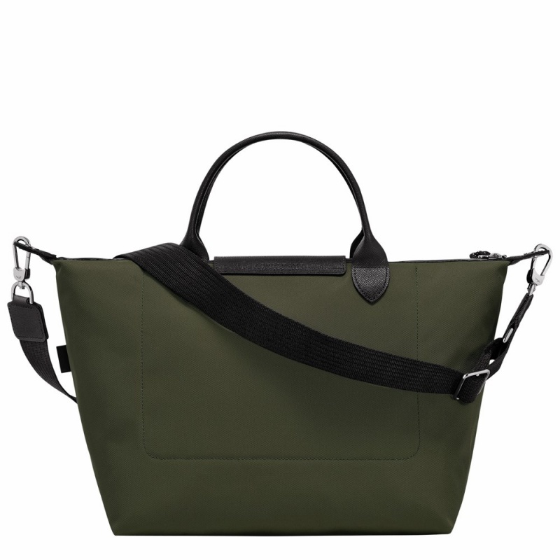 Army Green Longchamp Le Pliage Energy L Men's Handbags